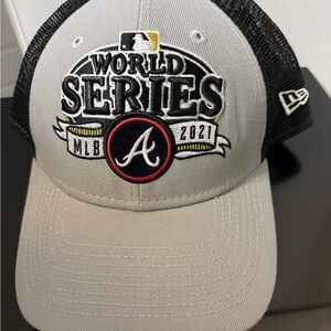 New Era 9FORTY Atlanta Braves 2021 World Series MLB Black Snapback Hat Cap Mens